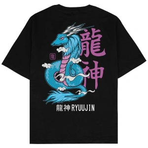 Ryuujin Siyah Oversize Unisex T-shirt