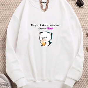 Sadece İltifat Köstebek Sokak Trend Tasarım Harajuku/Gotik Beyaz