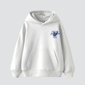 Saint Louis Baskılı Oversize Unisex Premium Beyaz