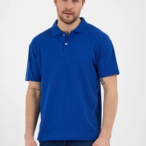 Saks Mavi Dar/slim Fitt Polo Yaka Tshirt