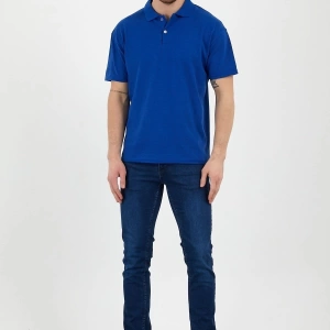 Saks Mavi Dar/slim Fitt Polo Yaka Tshirt