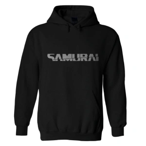 Samurai Cyberpunk Sırt Baskılı Siyah Hoodie 2077