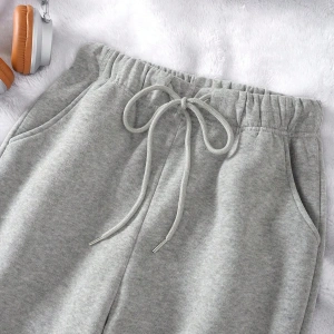 Şardonlu Kadın Gri Eşofman Altı