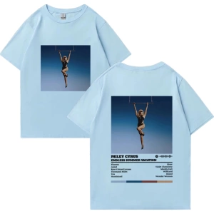 Şarkıcı Miley Cyrus Yeni Müzik Albümü Vintage T klasik Erkek Kadın Rahat Grafik elbise
