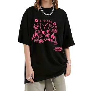 Şarkıcı Nicki Minaj Pembe Cuma 2 Dünya Turu Grafik T Shirt Erkek Kadın vintage Hip Hop Kısa K