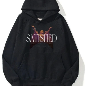 Satisfied Unisex Sweatshirt Hoodie Siyah