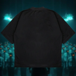 Sci-fi Society Baskılı Oversize Unisex Pamuklu Nefes Alan Kalın Kumaşlı