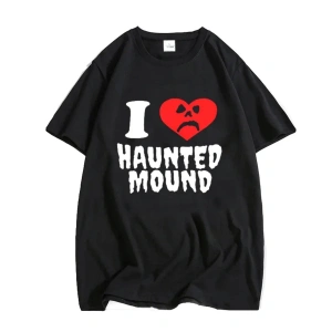 Sematary ben aşk perili höyük t-shirt popüler Trend kalp şekli baskı T Shirt erkekler için ko