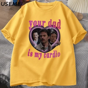 Senin babam benim kardiyo Tshirt baba kuğu Teeerkek kadın grafik baskılı tişört bisik 2912