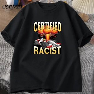 Sertifikalı irkçı T-shirt erkekler yaz pamuk kısa kollu Tshirt nostaljik araba yarış Racer Ts 2899