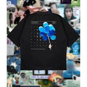 Severence Baskılı Oversize Unisex Pamuklu Nefes Alan Kalın Kumaşlı