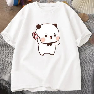 Sevimli Bubu atma Flip-flop T Shirt erkek kadın komik karikatür Dudu T-shirt pamuk yaz baskı