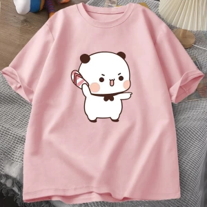 Sevimli Bubu atma Flip-flop T Shirt erkek kadın komik karikatür Dudu T-shirt pamuk yaz baskı