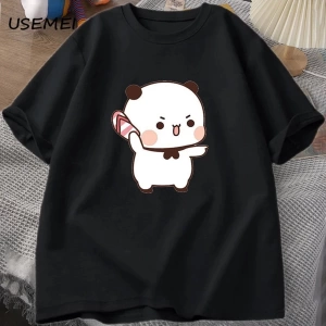 Sevimli Bubu atma Flip-flop T Shirt erkek kadın komik karikatür Dudu T-shirt pamuk yaz baskı