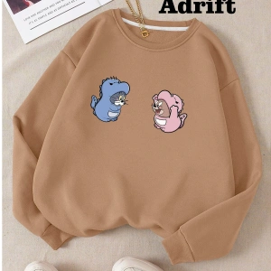 Sevimli Kedi Fare Köstebek Sokak Trend Tasarım Harajuku/Gotik Bej