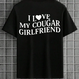 SHEIN Erkek Günlük Slogan Baskılı Kısa Kollu Tişört, Yaz