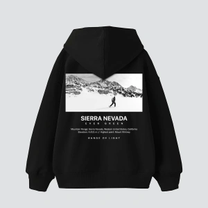 Sierra Nevada Baskılı Oversize Unisex Beyaz