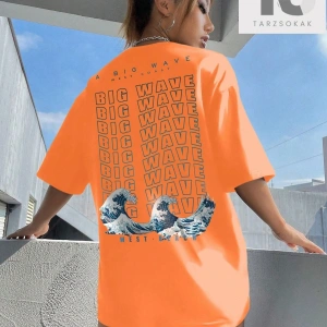 Sığır Kafası Baskılı Damla Omuz Tişört