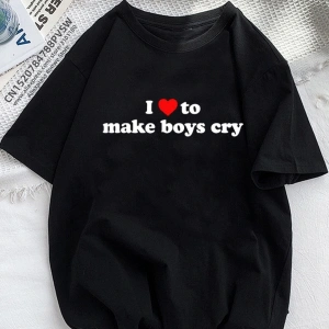 Siyah Ben yapmak için seviyorum Boy Cry Grunge k Harajuku Clothes