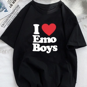 Siyah Ben yapmak için seviyorum Boy Cry Grunge k Harajuku Clothes