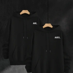 Siyah Biskilet Yaka Sweatshirt Çift Sevgili Kombinleri Couple Clothing