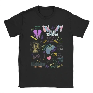 Siyah Harry ve Niall Horan Aşk Tur ler lar için Çılgın Yuvarlak Boyun Tee