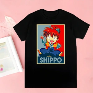 Siyah Inuyasha Yeni Baskı Tshirt Yaz Yenilik