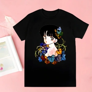 Siyah Inuyasha Yeni Baskı Tshirt Yaz Yenilik
