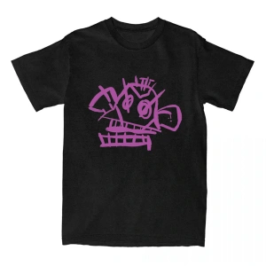 Siyah Jinx Arcane Monkey Unisex Streetwear Grunge Aesthetic Short Sleeve Cotton T
