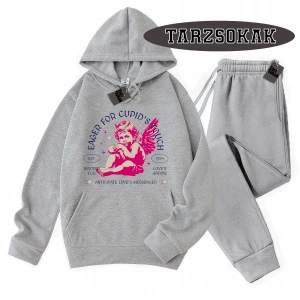 Siyah Kapşonlu Eager Detaylı ikili TAKIM