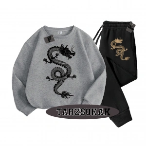 Siyah Kapşonlu Ejderha Detaylı ikili TAKIM