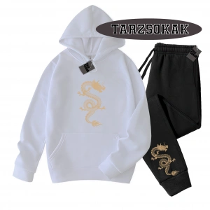 Siyah Kapşonlu Ejderha Detaylı ikili TAKIM