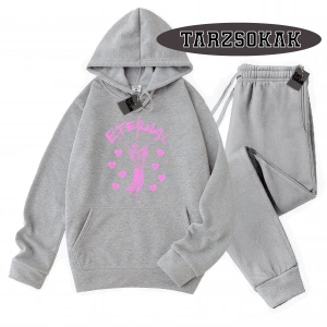 Siyah Kapşonlu Eternal Detaylı ikili TAKIM