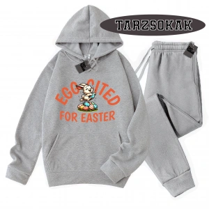 Siyah Kapşonlu For Easter Detaylı ikili TAKIM