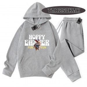 Siyah Kapşonlu Hoppy Detaylı ikili TAKIM