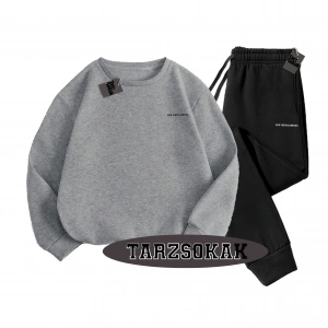 Siyah Kapşonlu les Detaylı ikili TAKIM