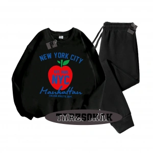 Siyah Kapşonlu Nyces  Detaylı ikili TAKIM