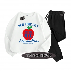 Siyah Kapşonlu Nyces  Detaylı ikili TAKIM