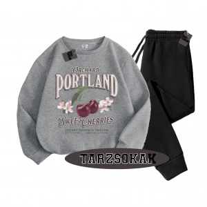 Siyah Kapşonlu Orchard Detaylı ikili TAKIM