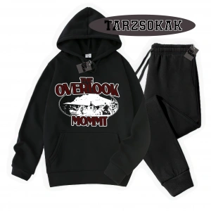 Siyah Kapşonlu Overlook Detaylı ikili TAKIM