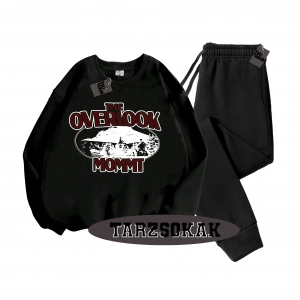 Siyah Kapşonlu Overlook Detaylı ikili TAKIM