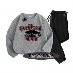 Siyah Kapşonlu Overlook Detaylı ikili TAKIM