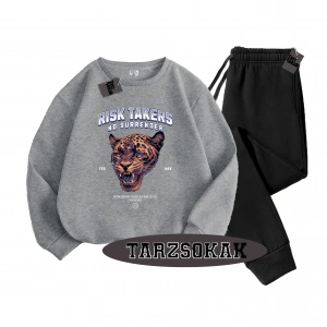 Siyah Kapşonlu Reason Detaylı ikili TAKIM