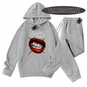 Siyah Kapşonlu Reason Detaylı ikili TAKIM