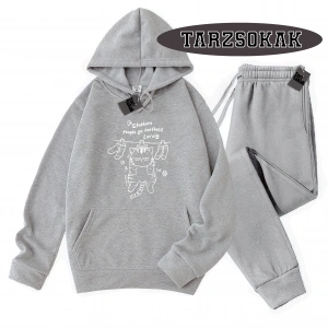 Siyah Kapşonlu Stubborn Detaylı ikili TAKIM