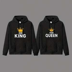 Siyah Kapşonlu Sweatshirt Çift Sevgili Kombinleri Couple Clothing