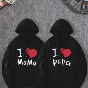 Siyah Kapşonlu Sweatshirt Çift Sevgili Kombinleri Couple Clothing
