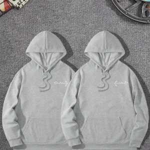Siyah Kapşonlu Sweatshirt Çift Sevgili Kombinleri Couple Clothing