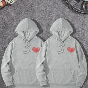 Siyah Kapşonlu Sweatshirt Çift Sevgili Kombinleri Couple Clothing