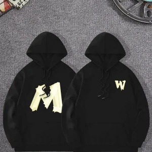 Siyah Kapşonlu Sweatshirt Çift Sevgili Kombinleri Couple Clothing